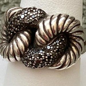David Yurman Twisted Black Diamond Ring